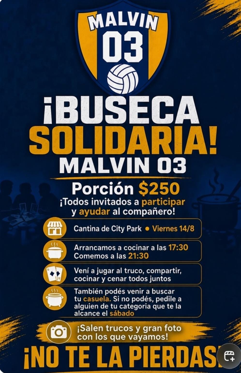 Malvin 03 solidario, contemos contigo